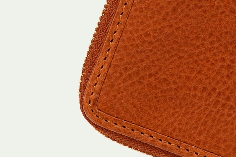 ANON バケッタレザー・ラウンドファスナー二つ折り財布