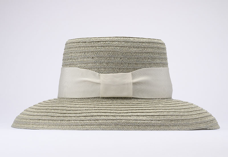 岡本帽子 マニラ麻・ポークパイ型カサブランカ