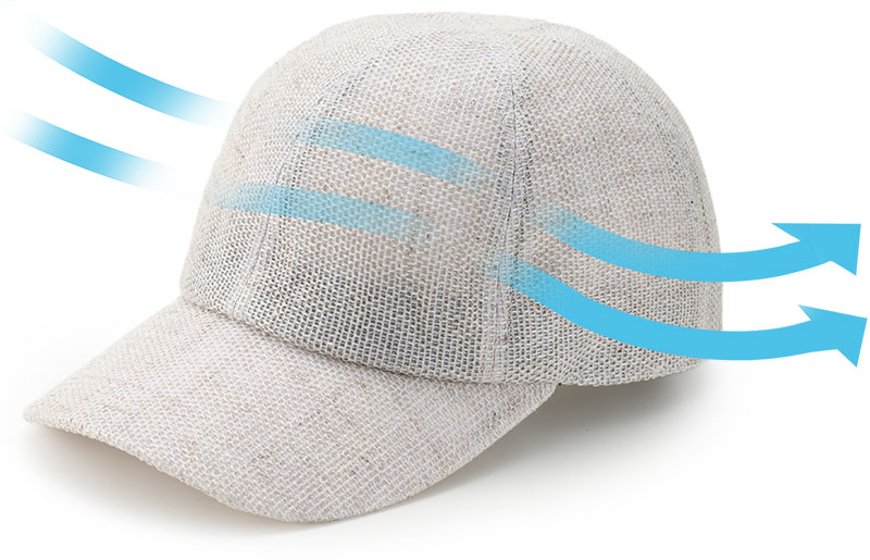 ORIHARA STYLE 尾州からみ織り・麻キャップ