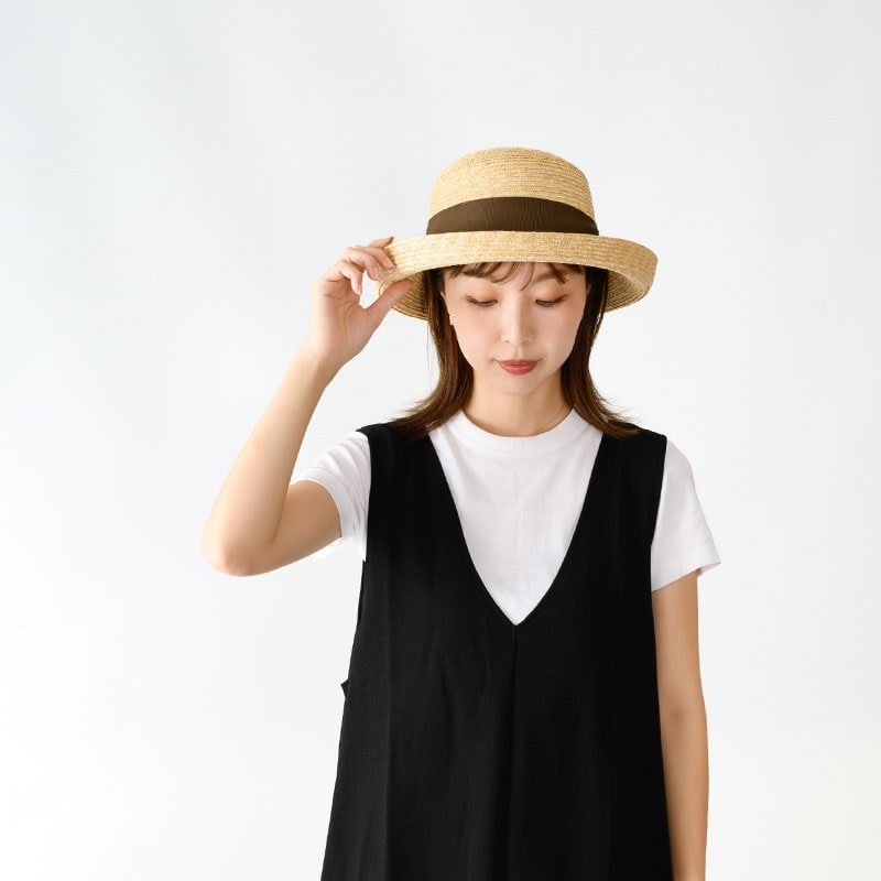 田中帽子店 Lilly（リリー）麦わら エッジアップハット