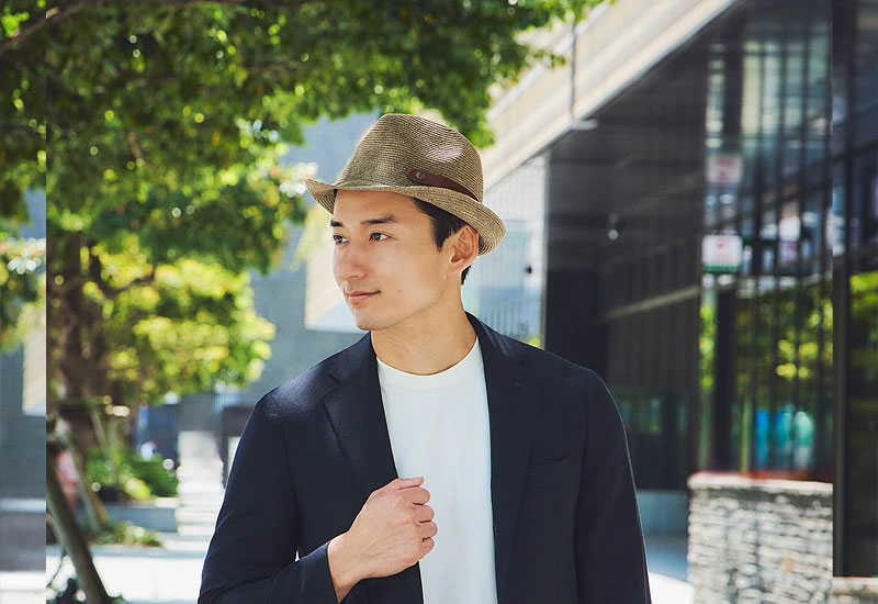 田中帽子店 Dion（ディオン）麻調ブレード・中折れハット