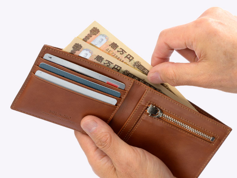 MILAGRO piatto イタリアンレザー・スマートウォレット（小銭入れあり）