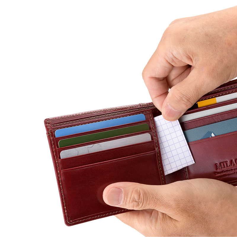 MILAGRO イタリアンレザー・2つ折り札入れ（小銭入れなし）