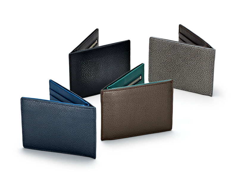 MILAGRO 姫路産シュリンクレザー スマートウォレット 小銭入つき