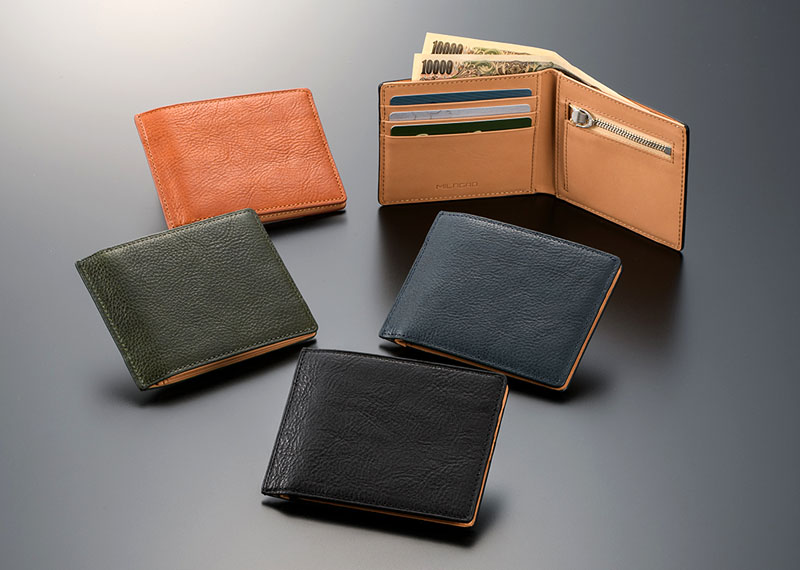 姫路産オイルレザー スマートウォレット 小銭入つき