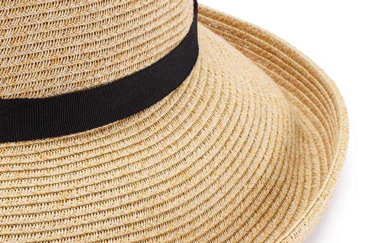 田中帽子店 Alena（アレナ）麻調ブレード・つば広キャペリンハット