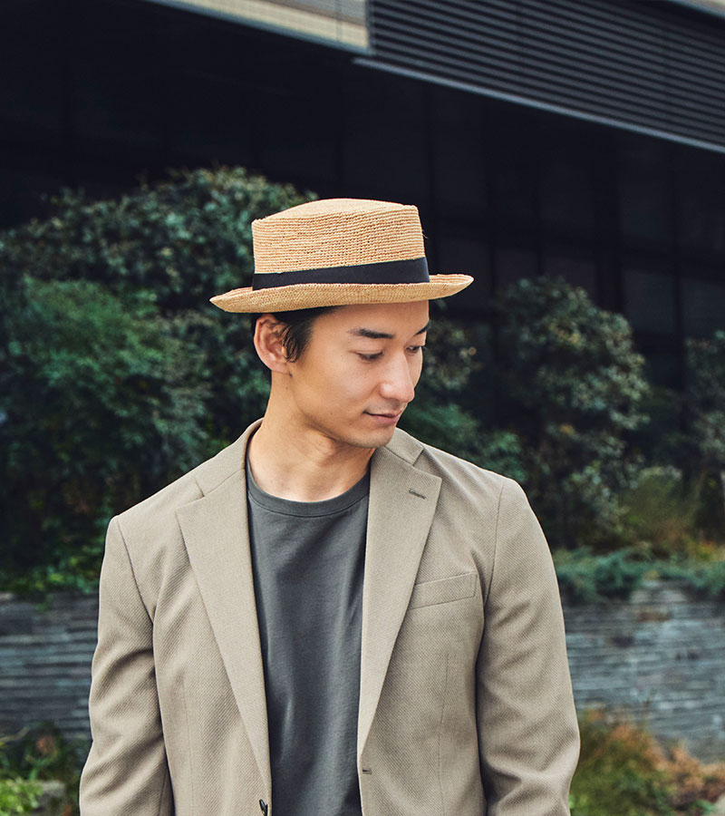 田中帽子店 Brice2（ブリス2）ラフィア ポークパイハット