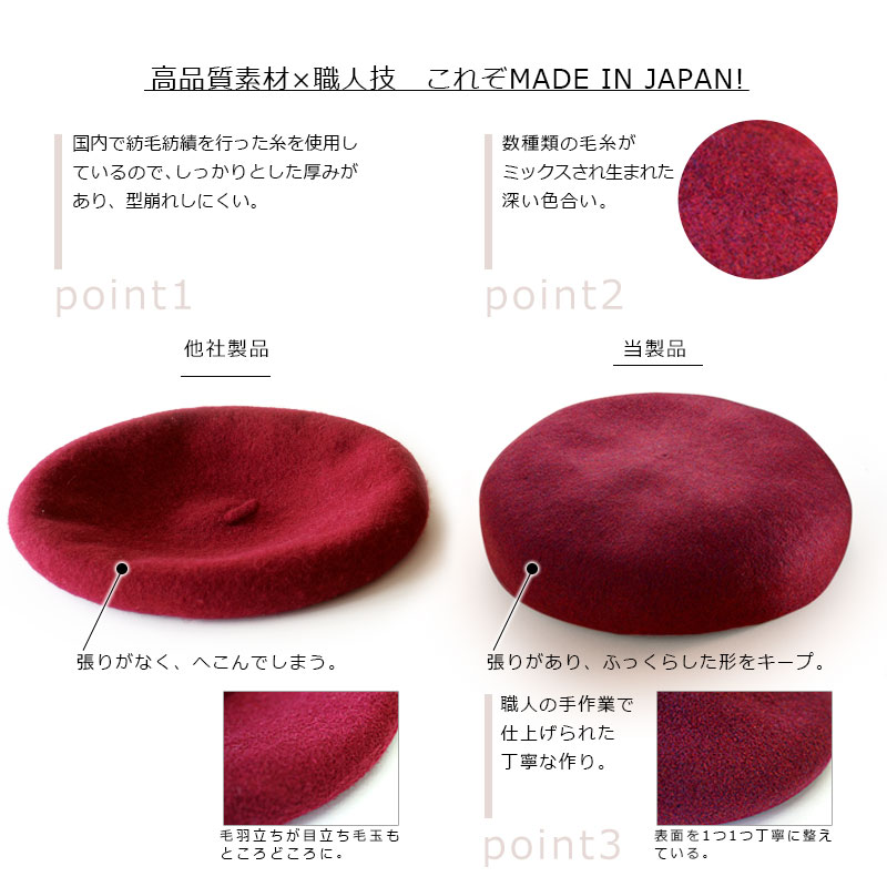 YOKOI BERET RONDE（ロンド） フレアハット 