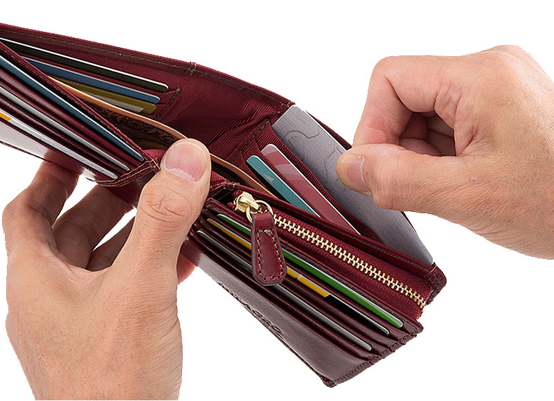 MILAGRO・イタリアンレザー23ポケット 2つ折り財布