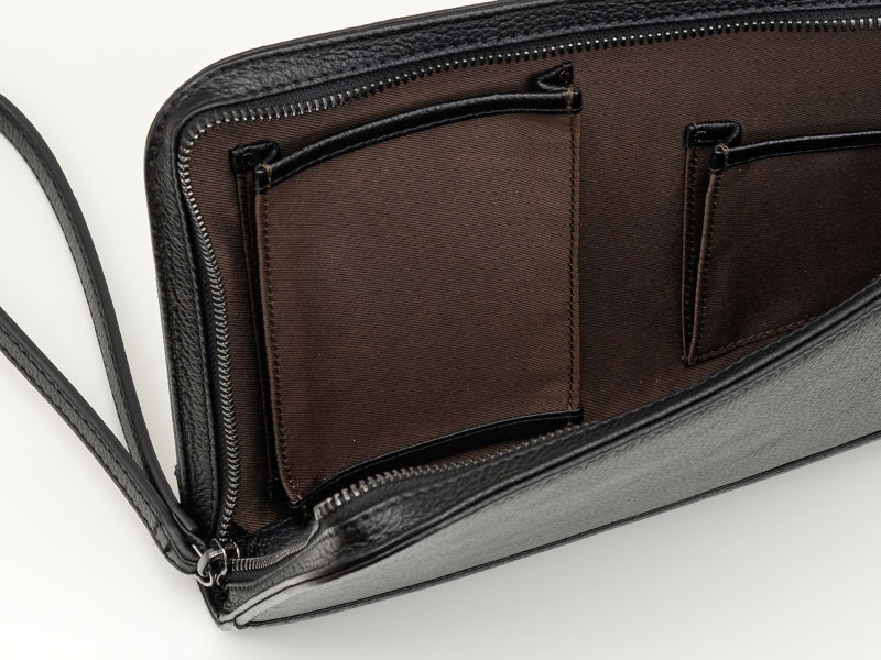 MILAGRO 紳士用シュリンクレザー・クラッチバッグ