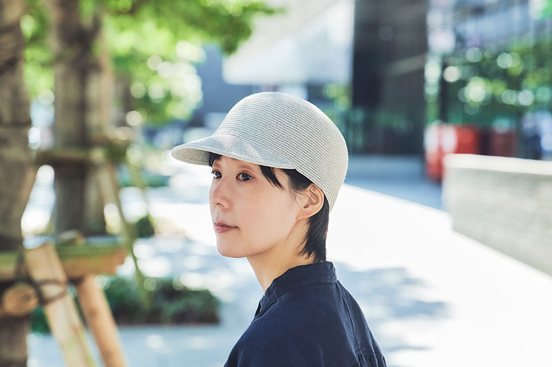 田中帽子店 Agate(アガット) 麻調ブレード キャップ
