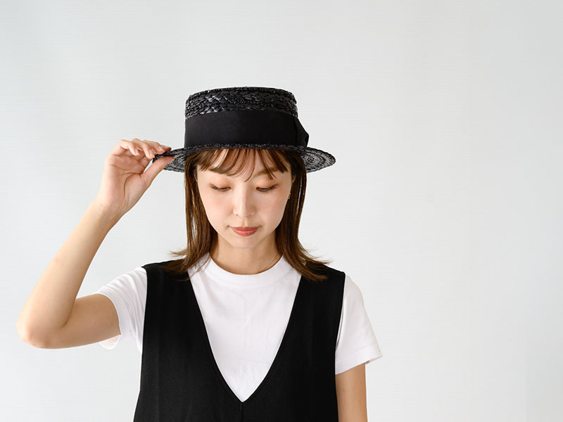 田中帽子店 Orge（オルジュ）花麦カンカン帽