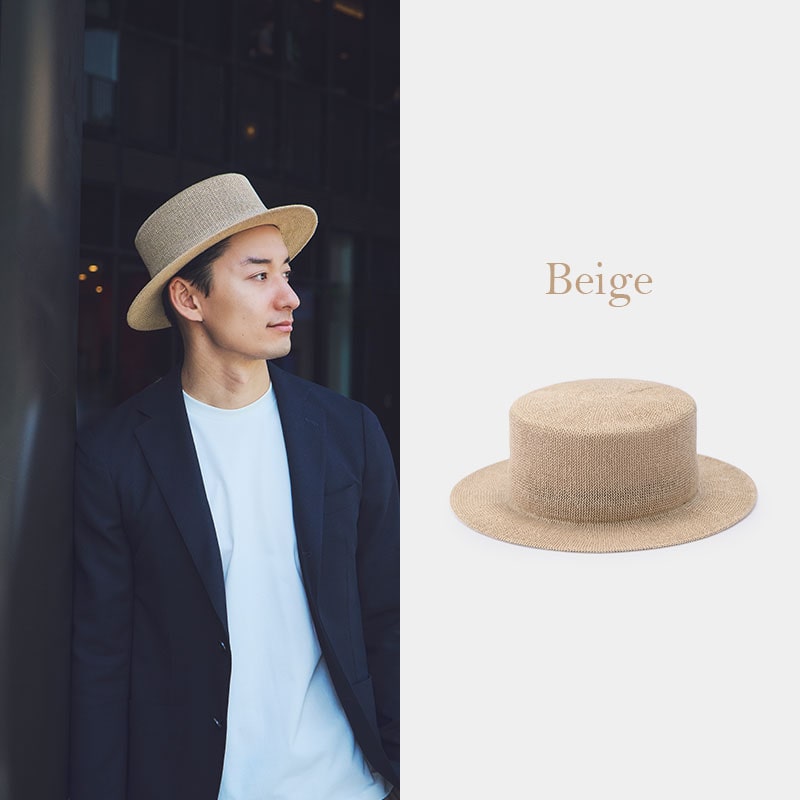 YOKOI BERET SUZUKA(スズカ) 麻混 カンカン帽