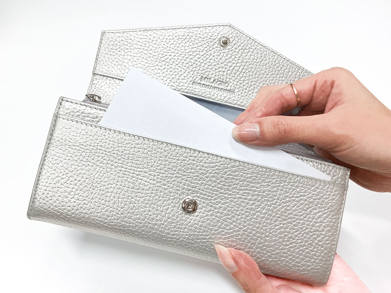MILAGRO イタリアンメタリックレザー ギャルソン長財布