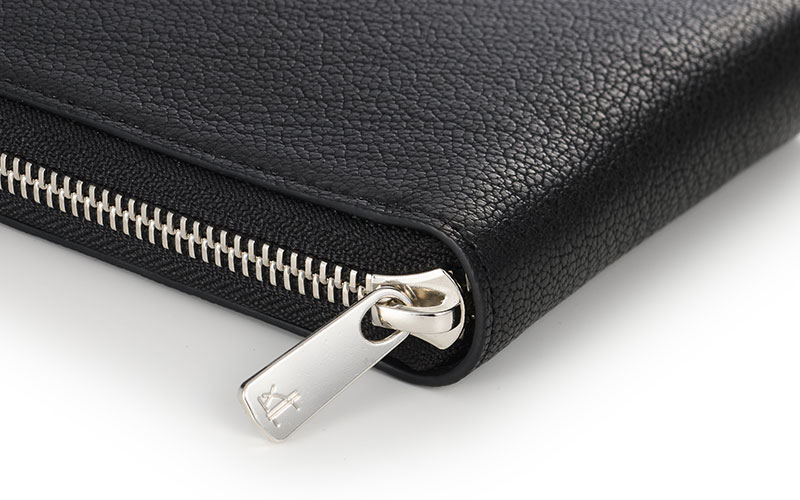 MILAGRO 姫路産ヌメゴート・ラウンドファスナー長財布