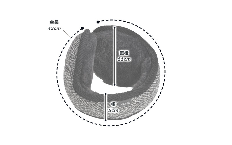 MILAGRO 英国ハリスツイード・イヤーウォーマー