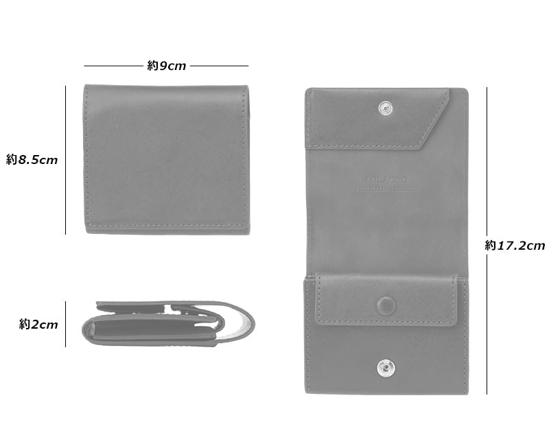 MILAGRO piatto イタリアンレザー・コンパクトウォレット