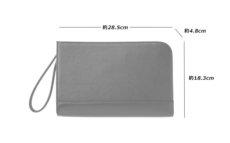 MILAGRO 紳士用シュリンクレザー・クラッチバッグ