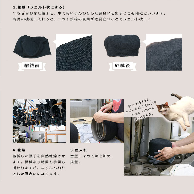 YOKOI BERET Berta（ベルタ） アンゴラ混 起毛クロッシェ 