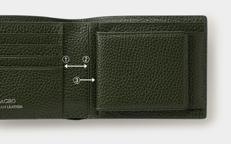 MILAGRO・イタリアンシュリンクレザー・2つ折り財布