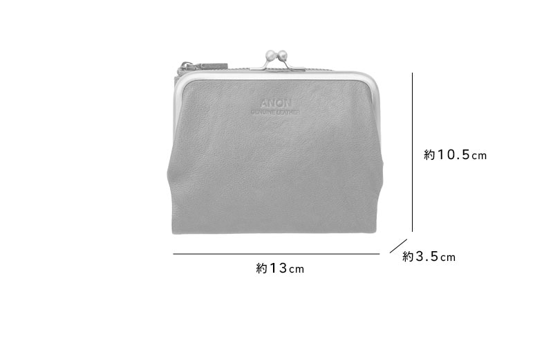 ANON ゴートレザー･がま口2つ折り財布